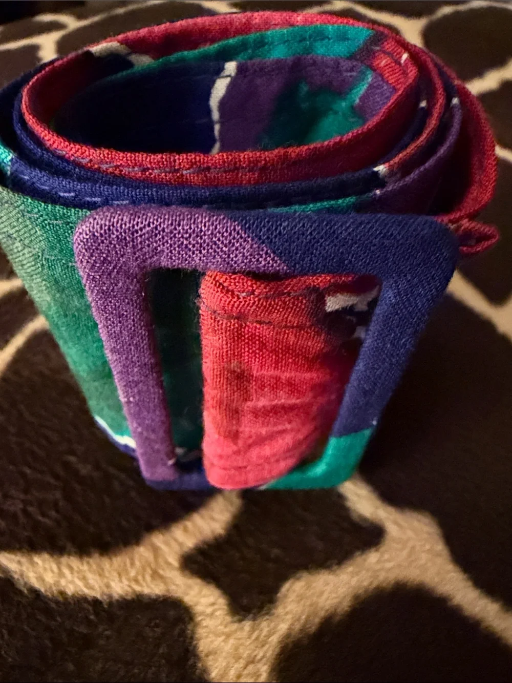 Vintage 80’s Astor Floral Fabric Belt